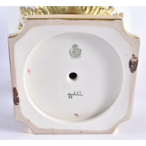 92 - A FINE LARGE ROYAL WORCESTER PORCELAIN TWIN HANDLED VASE AND COVER by John Stinton, painted with two... 
