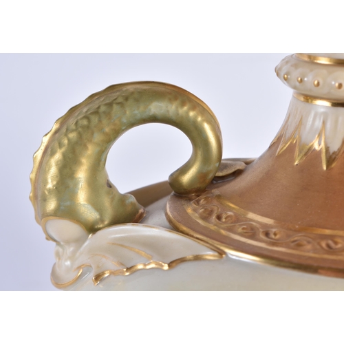 92 - A FINE LARGE ROYAL WORCESTER PORCELAIN TWIN HANDLED VASE AND COVER by John Stinton, painted with two... 