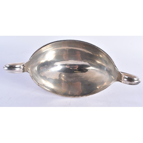 99 - A GEORGE III SILVER SAUCE TUREEN AND COVER with interesting Bishops Mitre crest. 560 grams. London 1... 