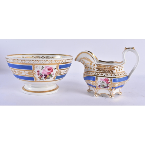 136 - AN EARLY 19TH CENTURY ENGLISH ROCKINGHAM STYLE TEA SERVICE comprising of 7 tea cups, 8 coffee cups, ... 