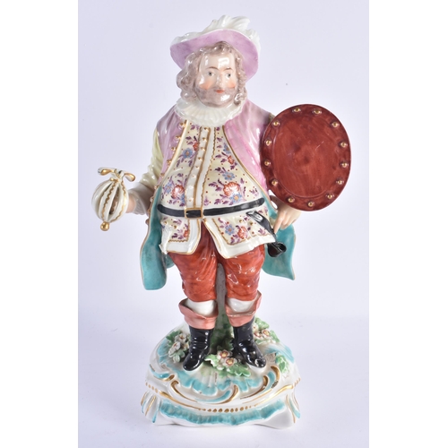 139 - AN 18TH CENTURY DERBY PORCELAIN FIGURE OF FALSTAFF. 24 cm high.