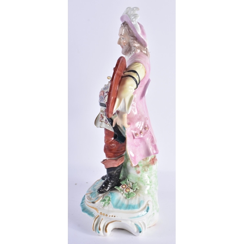 139 - AN 18TH CENTURY DERBY PORCELAIN FIGURE OF FALSTAFF. 24 cm high.