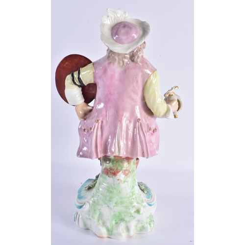 139 - AN 18TH CENTURY DERBY PORCELAIN FIGURE OF FALSTAFF. 24 cm high.