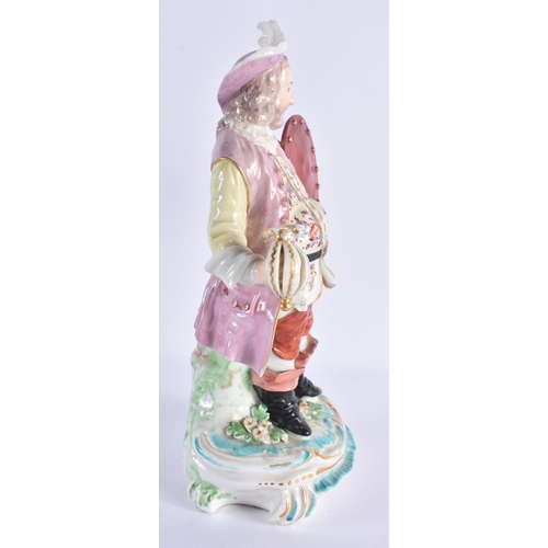 139 - AN 18TH CENTURY DERBY PORCELAIN FIGURE OF FALSTAFF. 24 cm high.