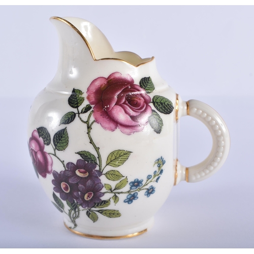 156 - Royal Worcester experimental flat back style jug with unusual handle and decoration, shape 1253, dat... 