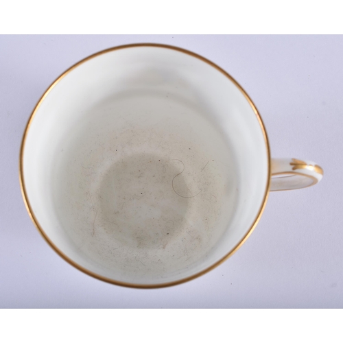 173 - Late 19th century Minton coffee cup and saucer with acid etched gilding including two Greek key bord... 