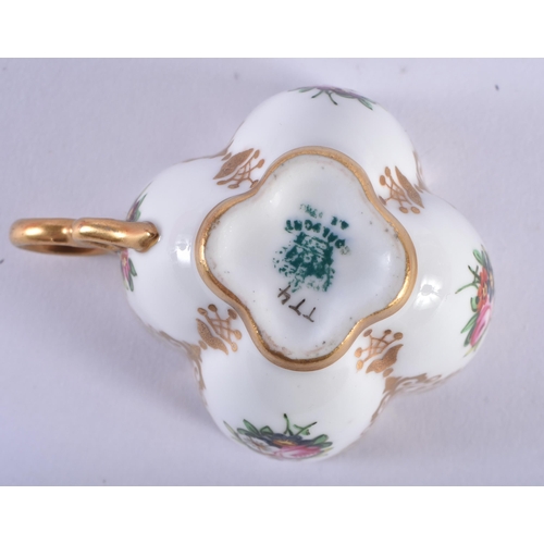 198 - Late 19th century Coalport miniature coffee can and saucer with solid gold ground, the can with a si... 