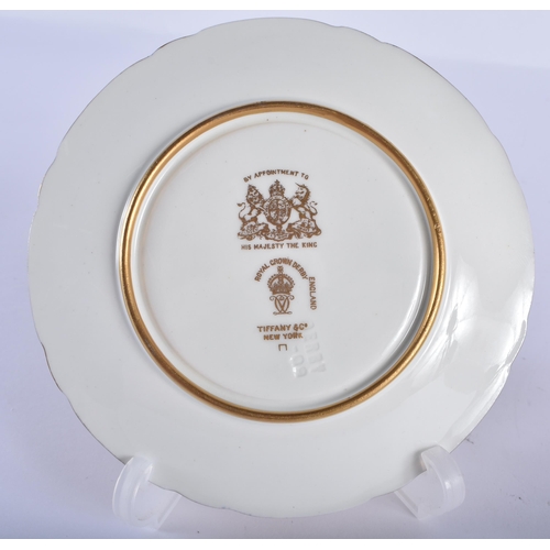 207 - Royal Crown Derby Gary service ramekin and stand , gold Royal Warrant marks.