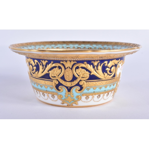 207 - Royal Crown Derby Gary service ramekin and stand , gold Royal Warrant marks.