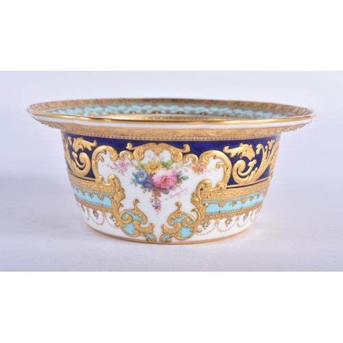 207 - Royal Crown Derby Gary service ramekin and stand , gold Royal Warrant marks.