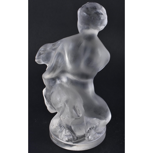 243 - A FRENCH LALIQUE GLASS NYMPH. 11.5 cm x 6 cm.