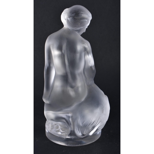 244 - A FRENCH LALIQUE GLASS NYMPH. 11.5 cm x 6 cm.