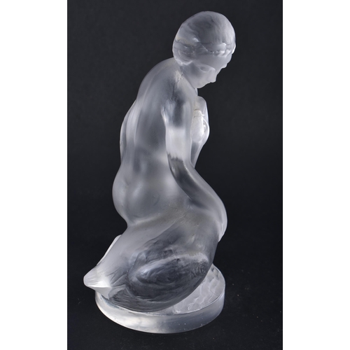 244 - A FRENCH LALIQUE GLASS NYMPH. 11.5 cm x 6 cm.