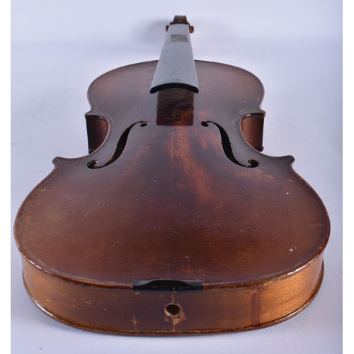 251 - A VIOLIN. 59 cm long, length of back 35.5 cm long.