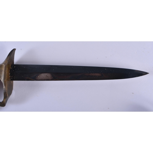 281 - A CONTINENTAL KNUCKLE DUSTER KNIFE. 30 cm long.