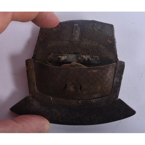 353 - TWO 18TH/19TH CENTURY TIBETAN BRONZE AND IRON TINDER POUCHES Mechag or Chuckmuck. Largest 12 cm x 10... 