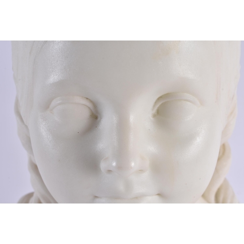 401 - Edward Richardson (19th Century) English Marble Sculpture, Bust of a girl, signed & dated 1851. 45cm... 