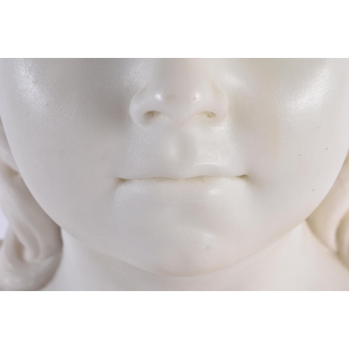 401 - Edward Richardson (19th Century) English Marble Sculpture, Bust of a girl, signed & dated 1851. 45cm... 