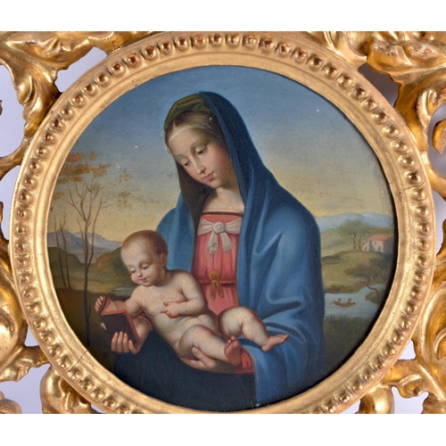 431 - Italian School (18th/19th Century) Oil on Panel, Madonna and Child. 34 cm x 26 cm.