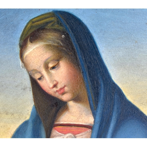 431 - Italian School (18th/19th Century) Oil on Panel, Madonna and Child. 34 cm x 26 cm.