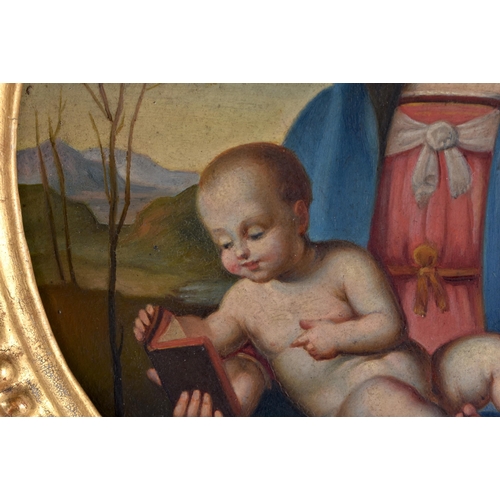 431 - Italian School (18th/19th Century) Oil on Panel, Madonna and Child. 34 cm x 26 cm.