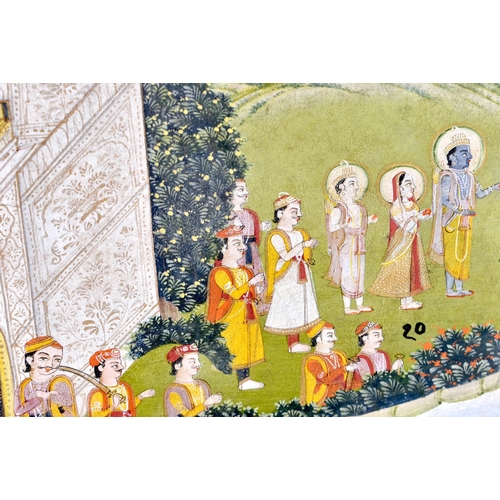 437 - Indian School (Early 19th Century) Rajasthan, Jaipur, An Illustration From A Ramayana Series. 50cm x... 