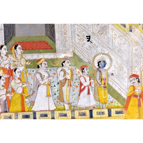 437 - Indian School (Early 19th Century) Rajasthan, Jaipur, An Illustration From A Ramayana Series. 50cm x... 