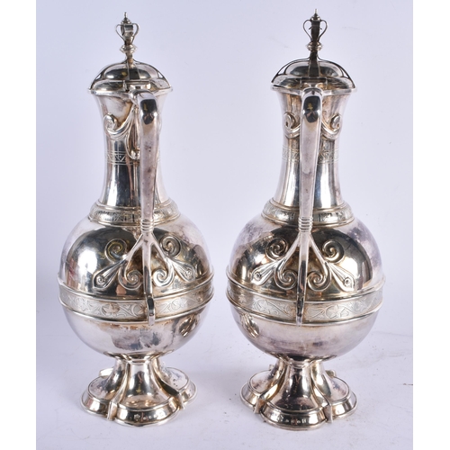 450 - A RARE LARGE 19TH CENTURY ELKINGTON & CO GOTHIC REVIVAL SILVER PLATED CHURCH SET St Pauls Presbyteri... 