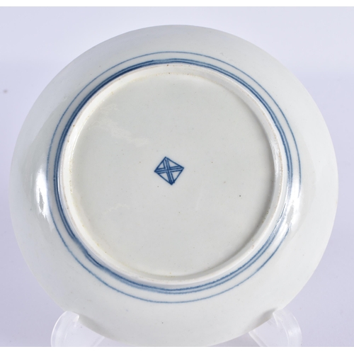 64 - AN 18TH CENTURY WORCESTER TEABOWL AND SAUCER painted with Kakiemon type floral sprays. 11.5 cm diame... 