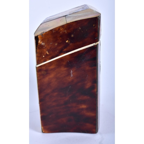 658 - AN EARLY VICTORIAN MOTHER OF PEARL BOX. 10 cm x 6 cm.