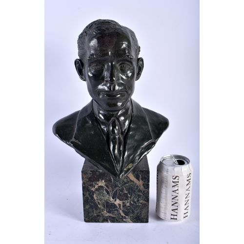 679 - L Valsey (C1900) Bronze, Bust of a male. 36 cm x 20 cm.