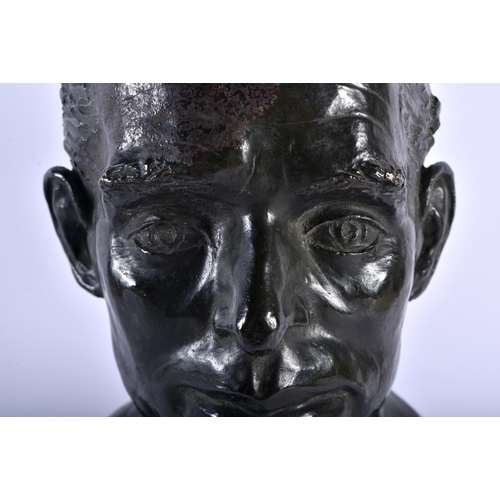 679 - L Valsey (C1900) Bronze, Bust of a male. 36 cm x 20 cm.