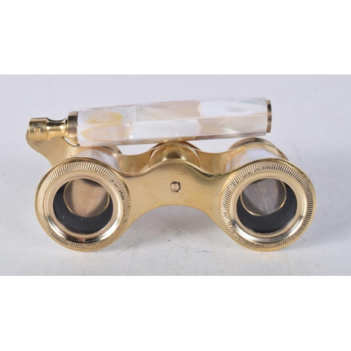 721 - A PAIR OF MOTHER OF PEARL OPERA GLASSES. 18 cm x 8 cm.