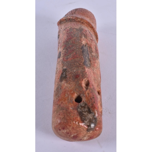 1055 - AN 18TH/19TH CENTURY ITALIAN CARVED CORAL PHALLUS possibly a reliquary. 13.75 cm x 3.5 cm.