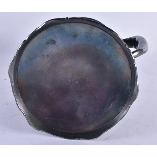 1083 - AN EARLY 20TH CENTURY TWIN HANDLED DERBY SILVER PLATED SHOOTING CUP. 812 grams. 20 cm x 18.5 cm.