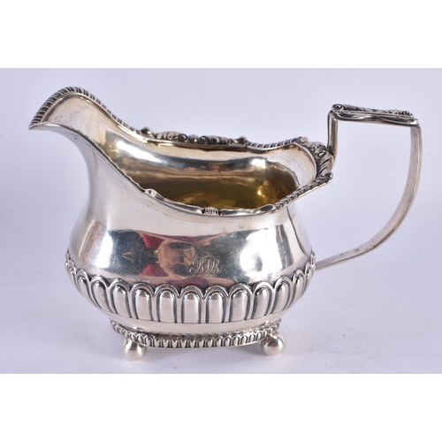 1090 - A GEORGE III SILVER CREAM BOAT. London 1808. 226 grams. 10 cm x 15.5 cm.