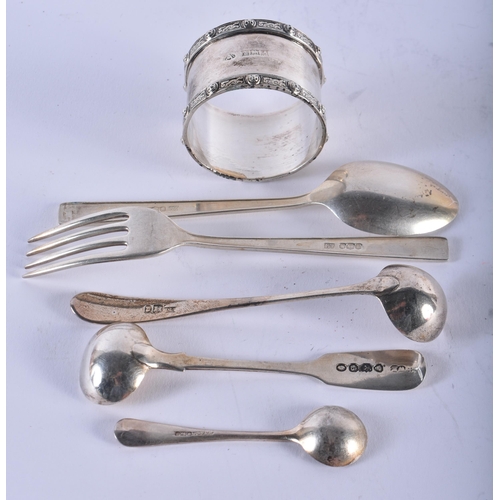 1120 - ASSORTED SILVERWARE. 116 grams. (qty)