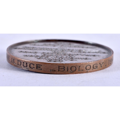 1148 - AN ANTIQUE JOANNES ANDERSON BRONZE BIOLOGY MEDAL. 60.2 grams. 5 cm diameter.