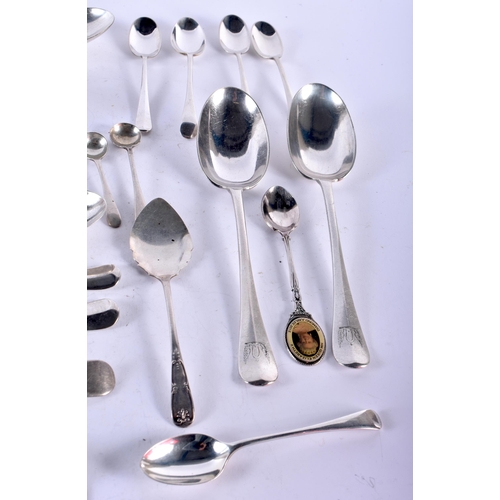 1167 - ASSORTED ANTIQUE SILVERWARE together with silver plated wares. Silver 310 grams. (qty)