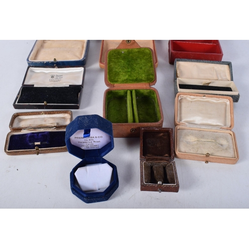 1172 - TEN ANTIQUE JEWELLERY BOXES. Largest 10 cm square. (10)