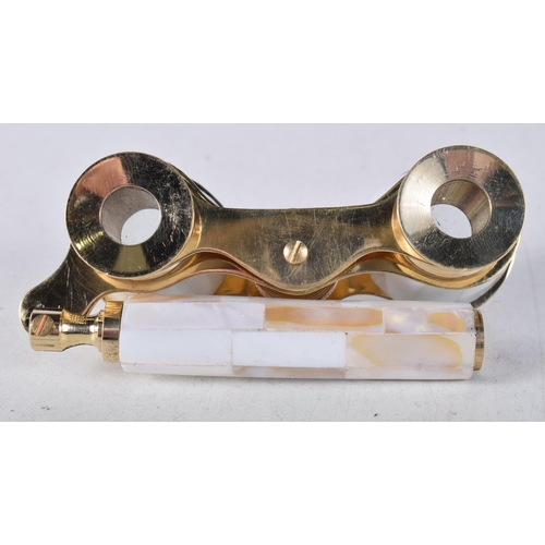 1180 - A PAIR OF MOTHER OF PEARL OPERA GLASSES. 18 cm x 8 cm.