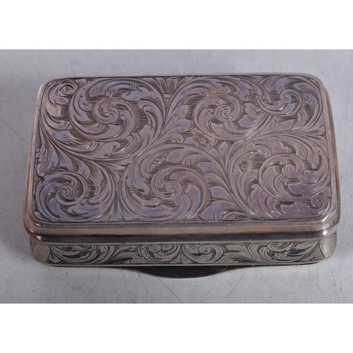 1239 - AN EARLY 19TH CENTURY SILVER SNUFF BOX. Birmingham 1816. 59.4 grams. 6.25cm x 4 cm.