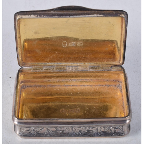 1239 - AN EARLY 19TH CENTURY SILVER SNUFF BOX. Birmingham 1816. 59.4 grams. 6.25cm x 4 cm.