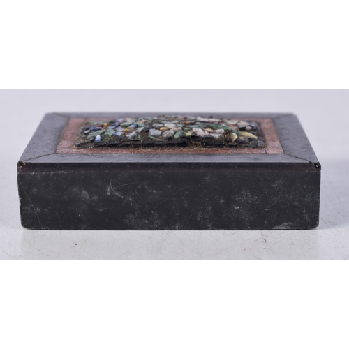 1241 - A MID 19TH CENTURY CONTINENTAL GRAND TOUR MARBLE MICRO MOSAIC PAPERWEIGHT. 66.2 grams. 5 cm x 3.75 c... 