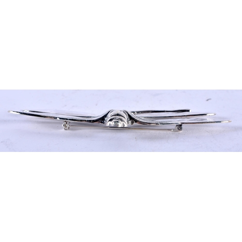 1267 - A Sterling Silver Dragonfly Brooch. Stamped Sterling. 9.5cm x 4cm, weight 21.6g