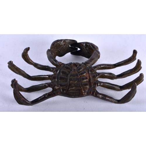 1291 - A Large Japanese Bronze Crab.4.7cm x 6.6cm x 11.7cm, weight 230g