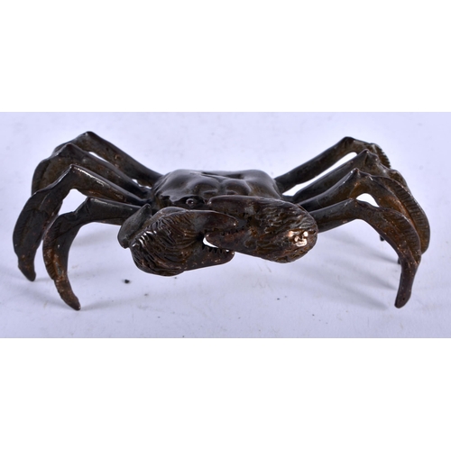 1291 - A Large Japanese Bronze Crab.4.7cm x 6.6cm x 11.7cm, weight 230g