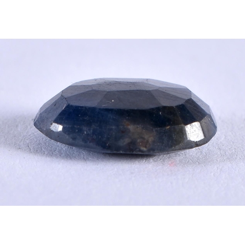 1325 - A LARGE SAPPHIRE. 1.1 grams. 1.25cm x 1 cm.