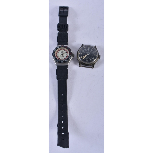 1383 - TWO WRISTWATCHES. Largest 3.25cm wide inc crown. (2)