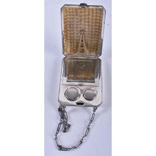 1390 - A SILVER NUDE FEMALE PURSE. 106.3 grams. 8.75 cm x 6 cm.